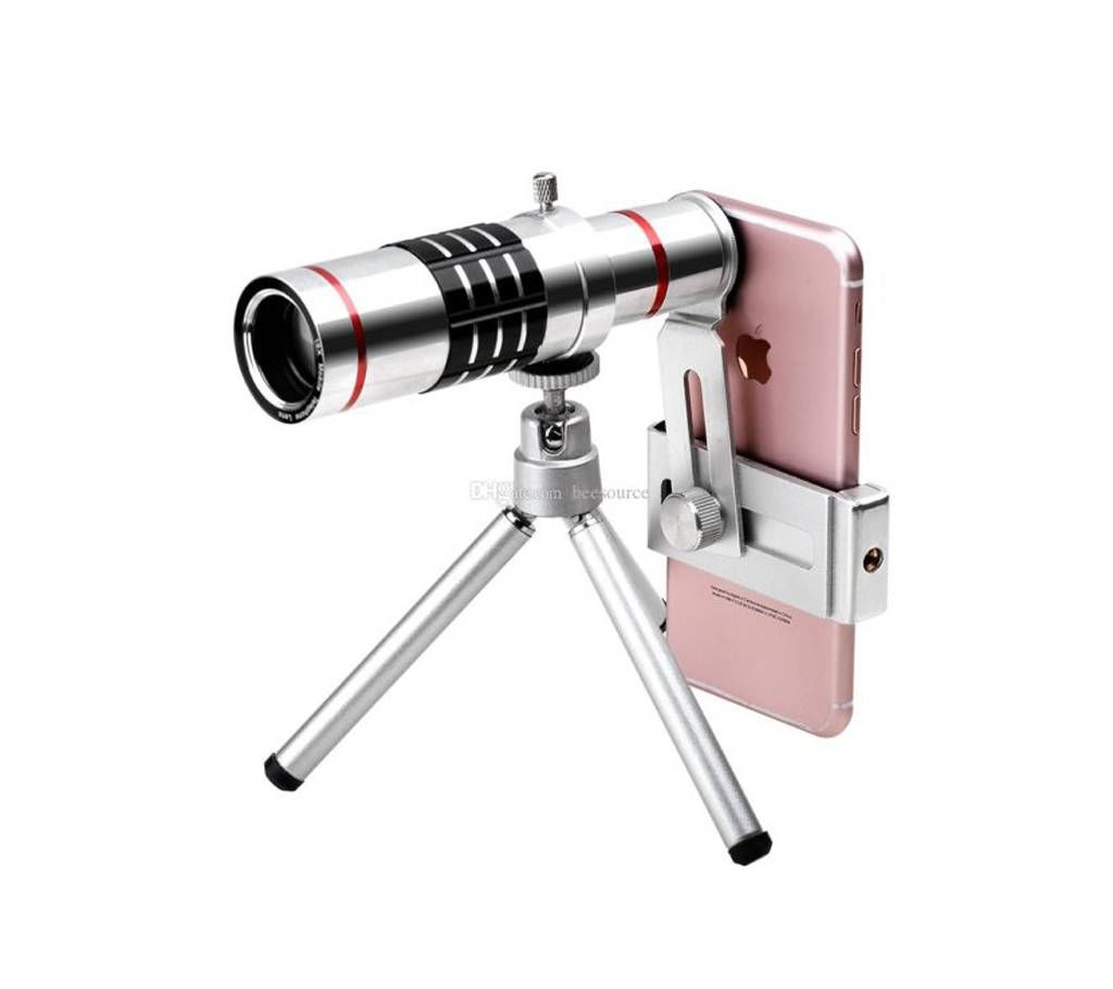 Universal 18X Zoom Phone Telescope Telephoto Camera Lens with Tripod