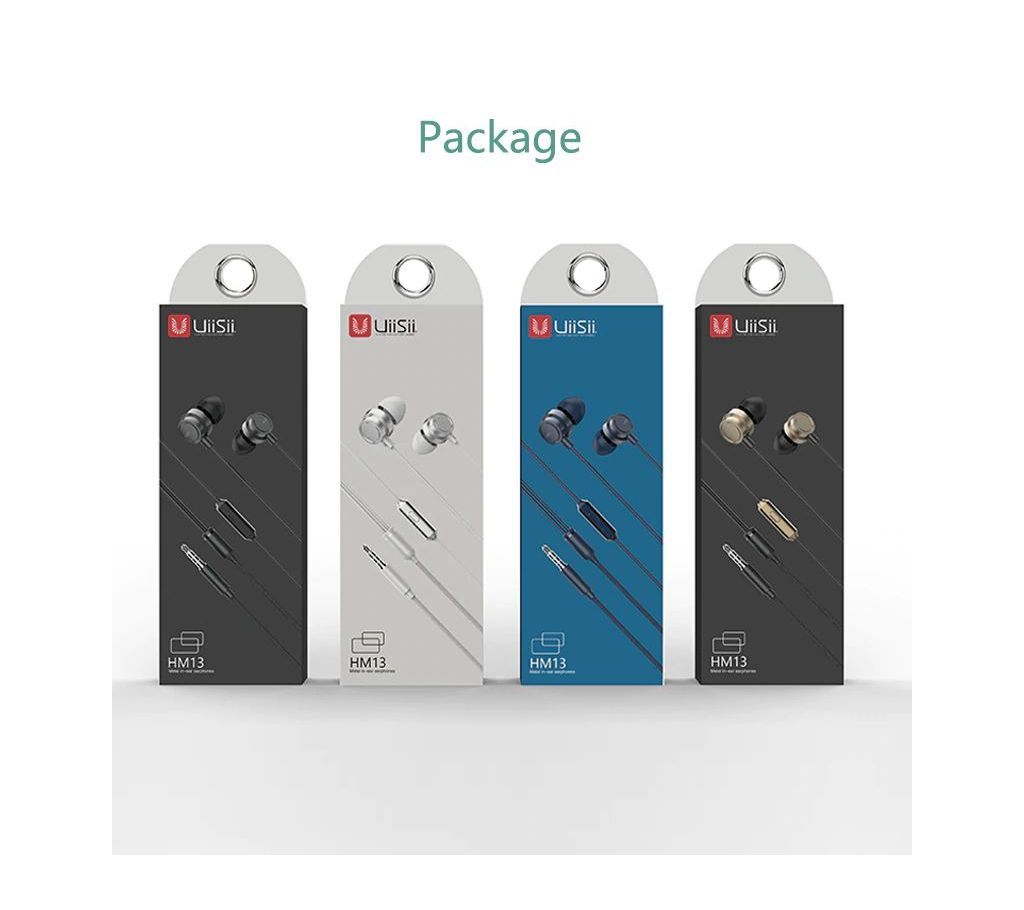 UiiSii HM13 Powerful Dynamic Super Bass Earphones - 1pc