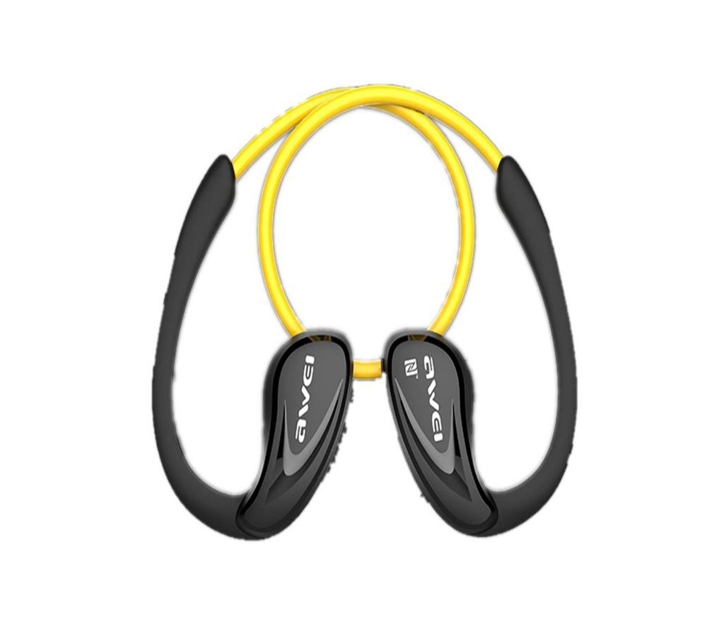 Awei A880BL Wireless Bluetooth V4.0 Headphones Sports Stereo Earphones - Yellow