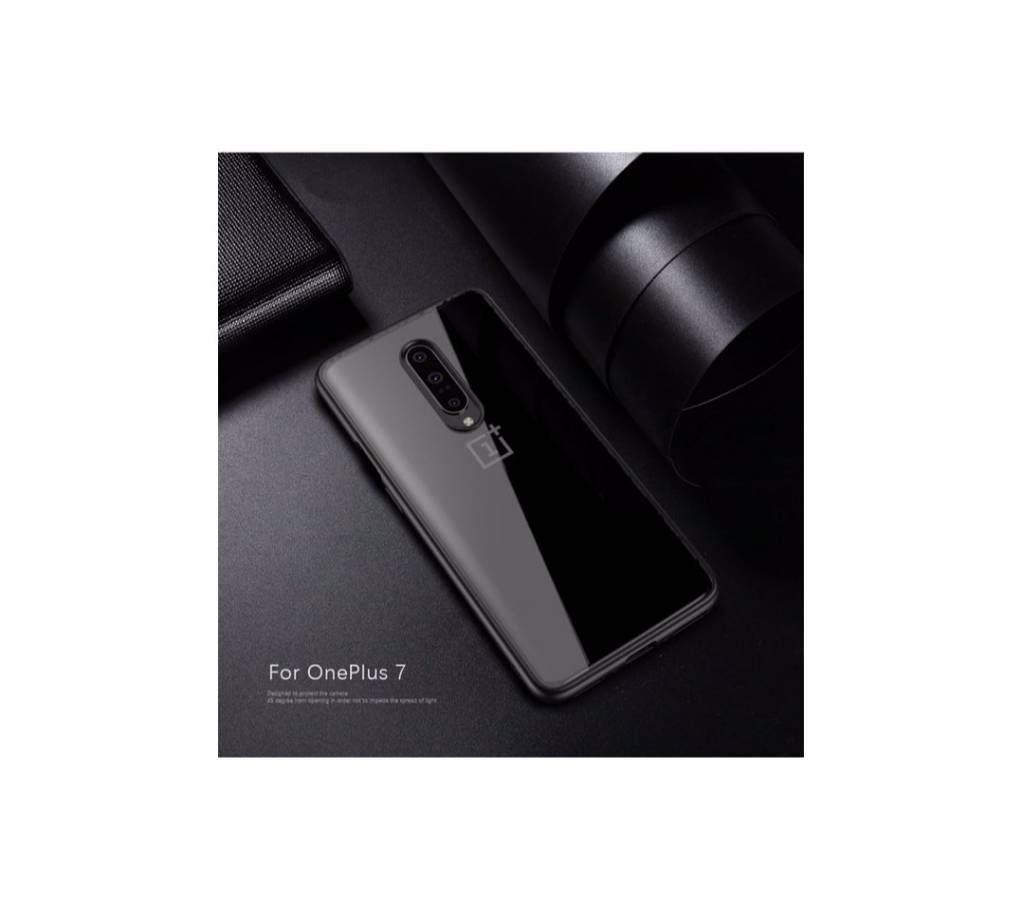 OnePlus 7 Pro Anti-knock Transparent Acrylic TPU Soft Silicone Case