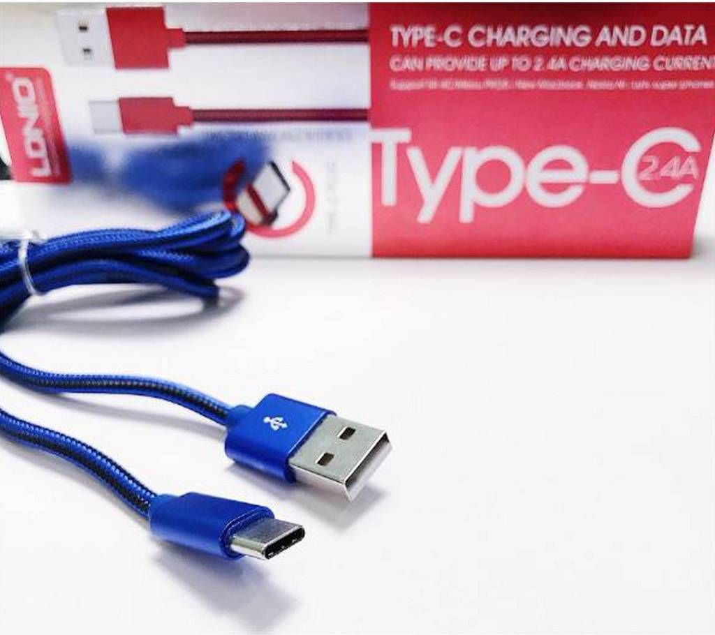LDNIO 2.4A fast charging USB Type C cable
