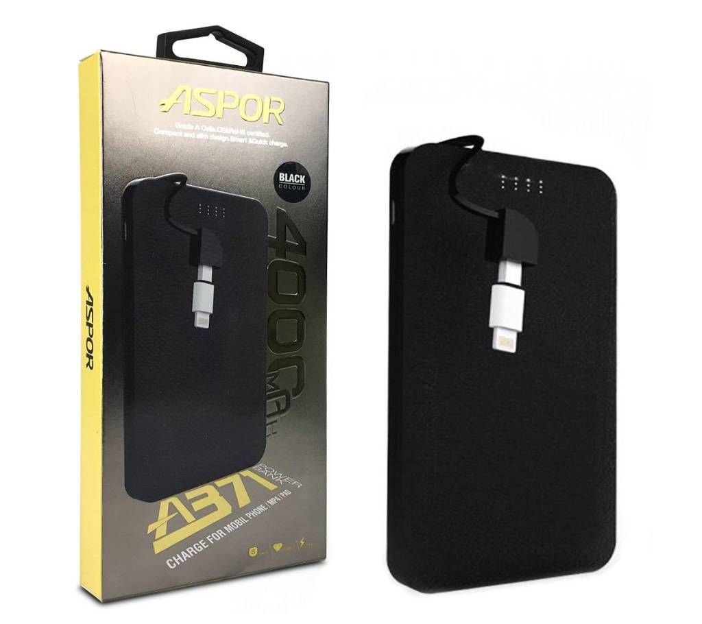 Aspor A371 4000mAh Power Bank Black
