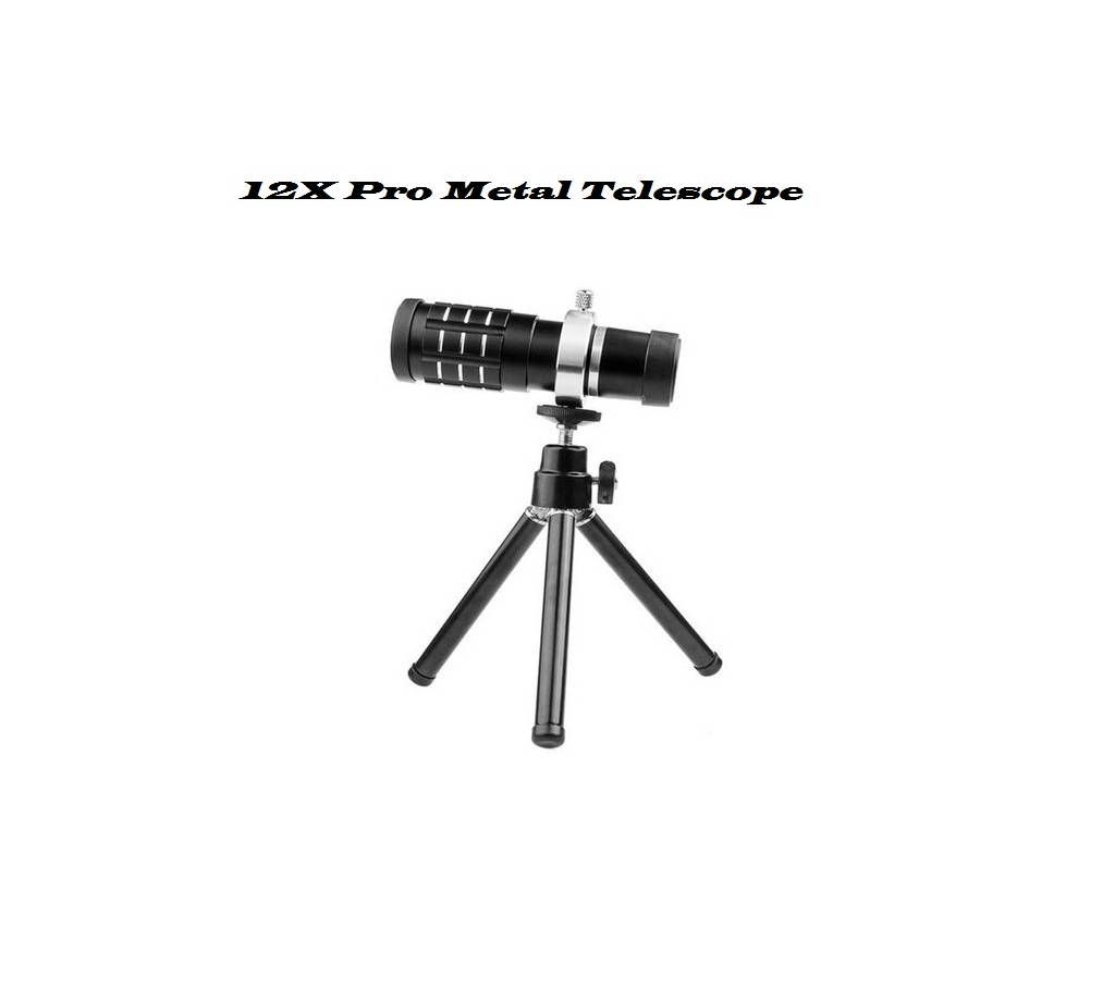 12X Pro Metal Body Mobile Telescope Zoom And Blur Lens