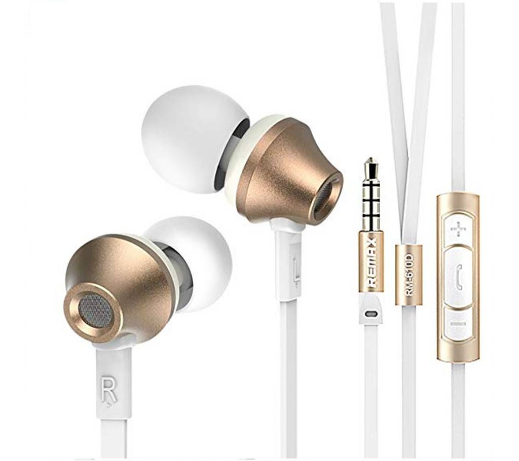 RM-610D Super Bass In-Ear Earphone - Golden and White