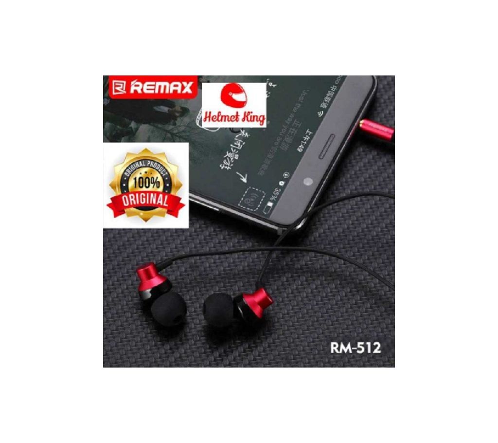 REMAX RM 512 High Performance Wired In Ear Earphone Stereo with Mic, 3.5mm Jack