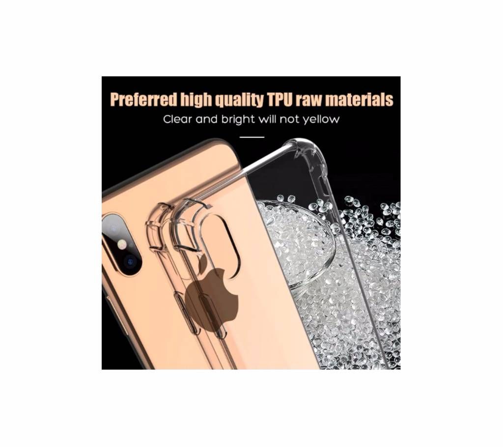 Iphone XR Luxury Shockproof Silicone Transparent Protection Back Cover