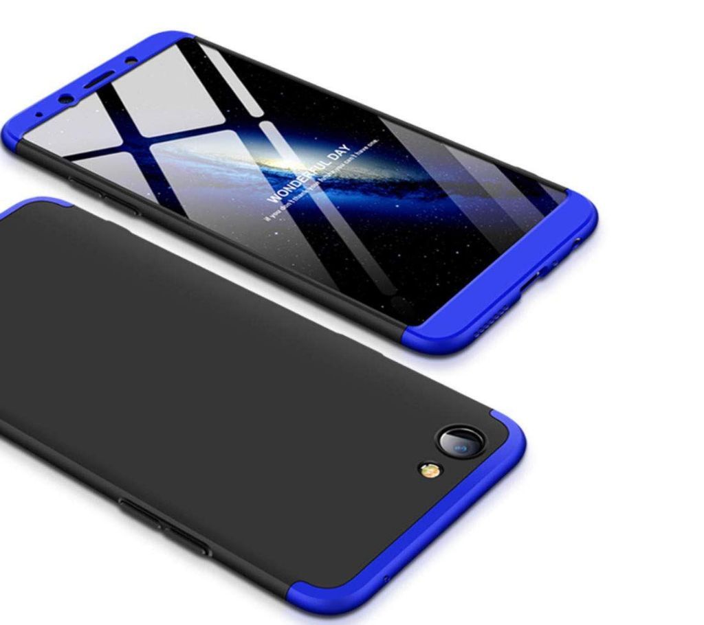 Oppo Realme C1 360 Degree GKK Phone Back Cover - Black and Blue