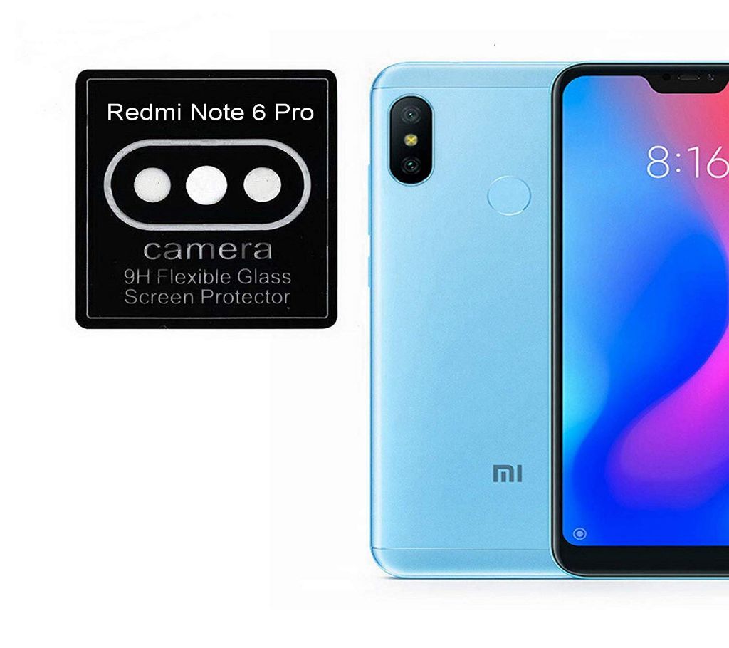 Xiaomi Redmi Note 6 Pro Camera Lens glass Protector - Transparent