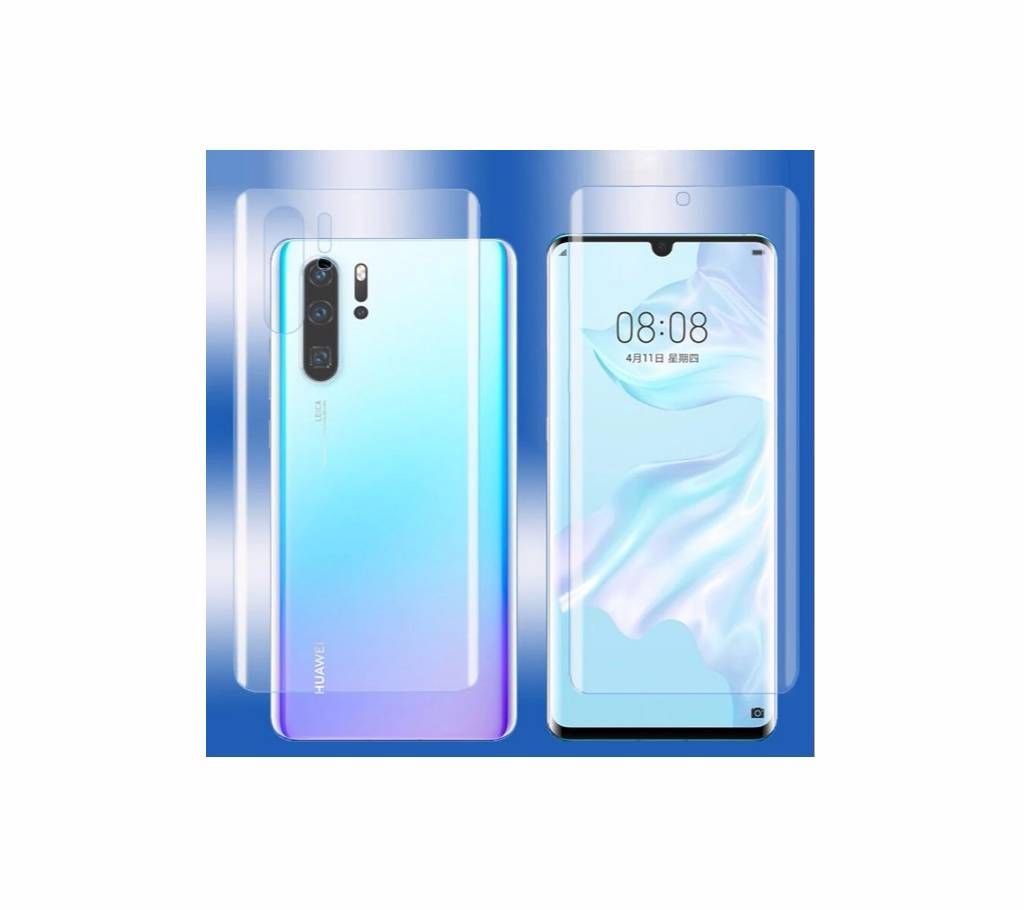 2 Pcs 15D Front and Back 3D Full Cover Screen Protector For Huawei P30 Pro Soft Clear Hydrogel Film