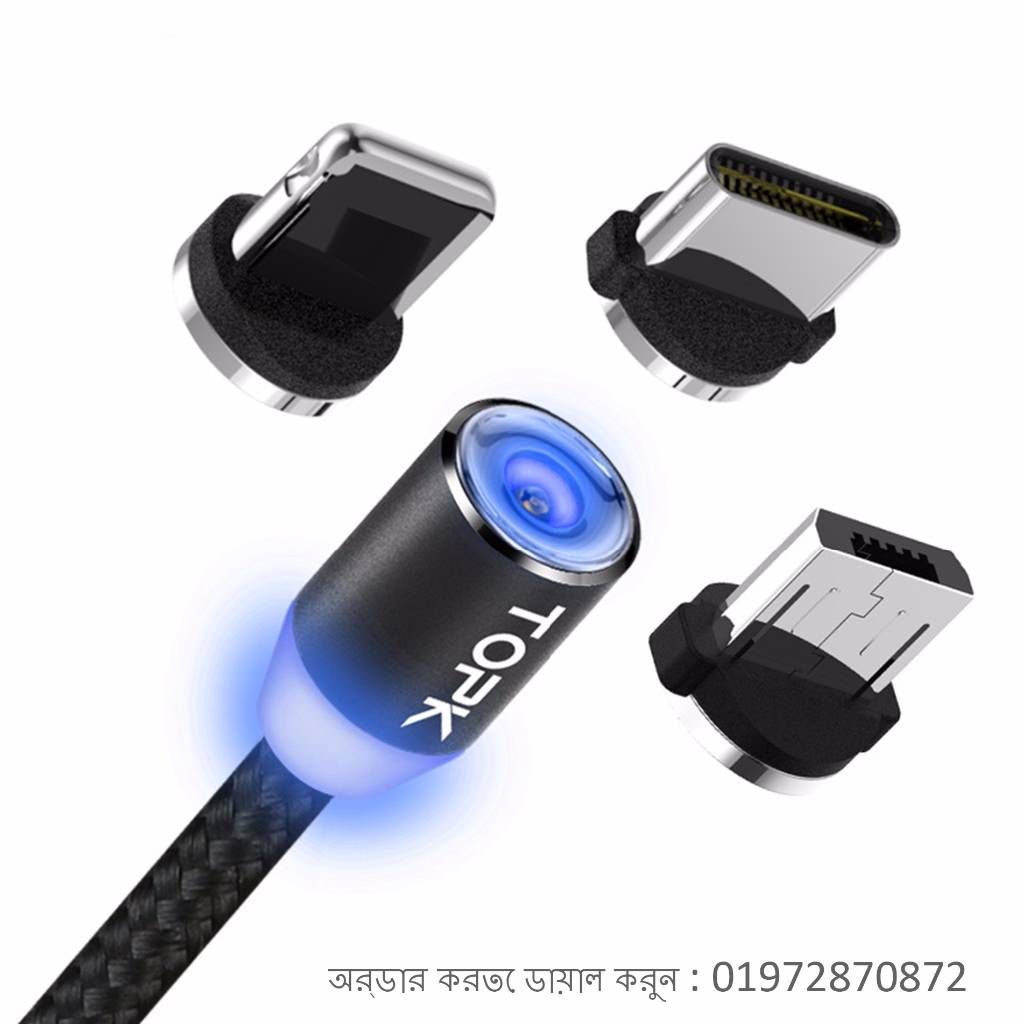 LED Magnetic Data Cable For Android & iphone 