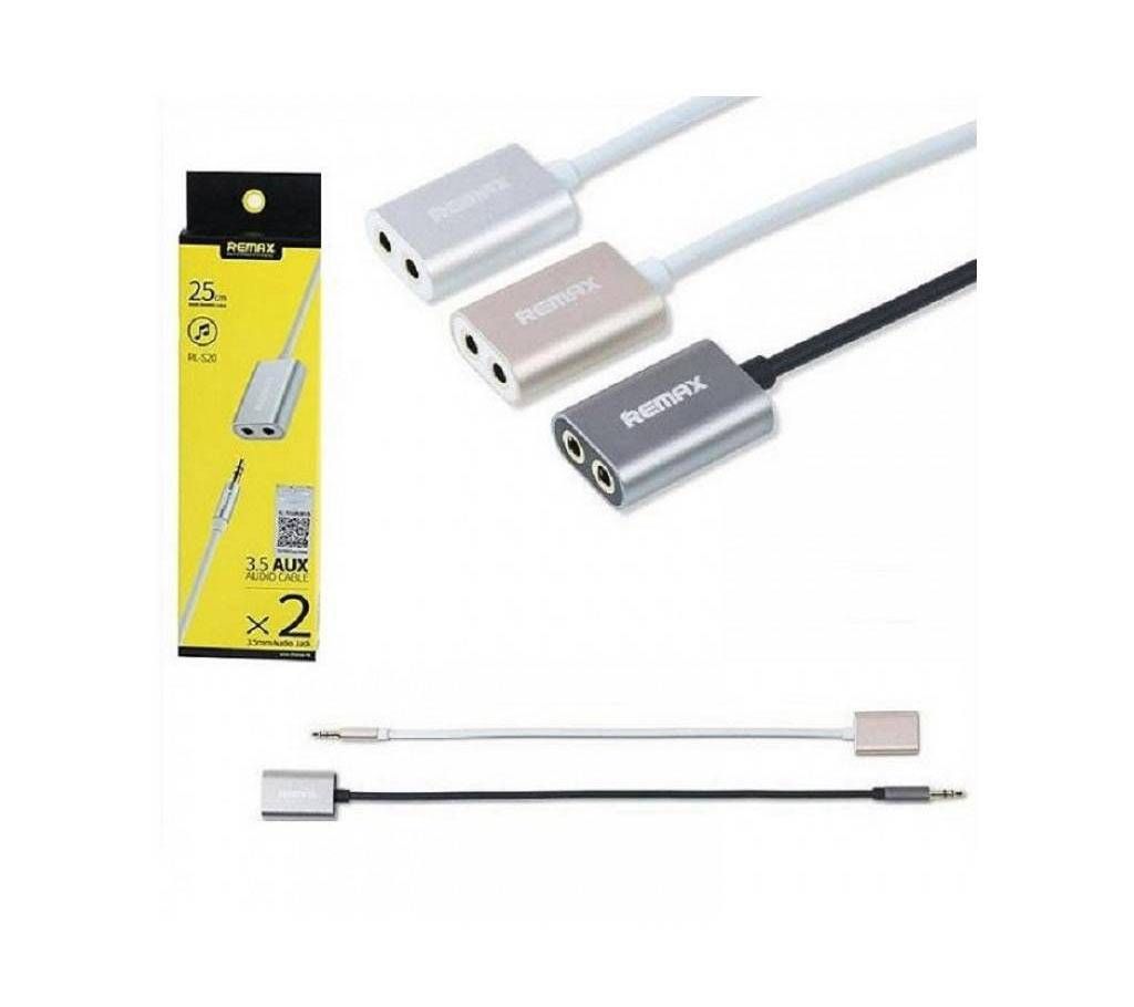 REMAX Audio Sharing Cable - RL-S20 - Charcoal Black