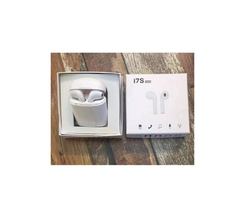 i7s TWS Twins Bluetooth In-Ear Earbuds Earphone with Charger Box Supported Android & ISO Both