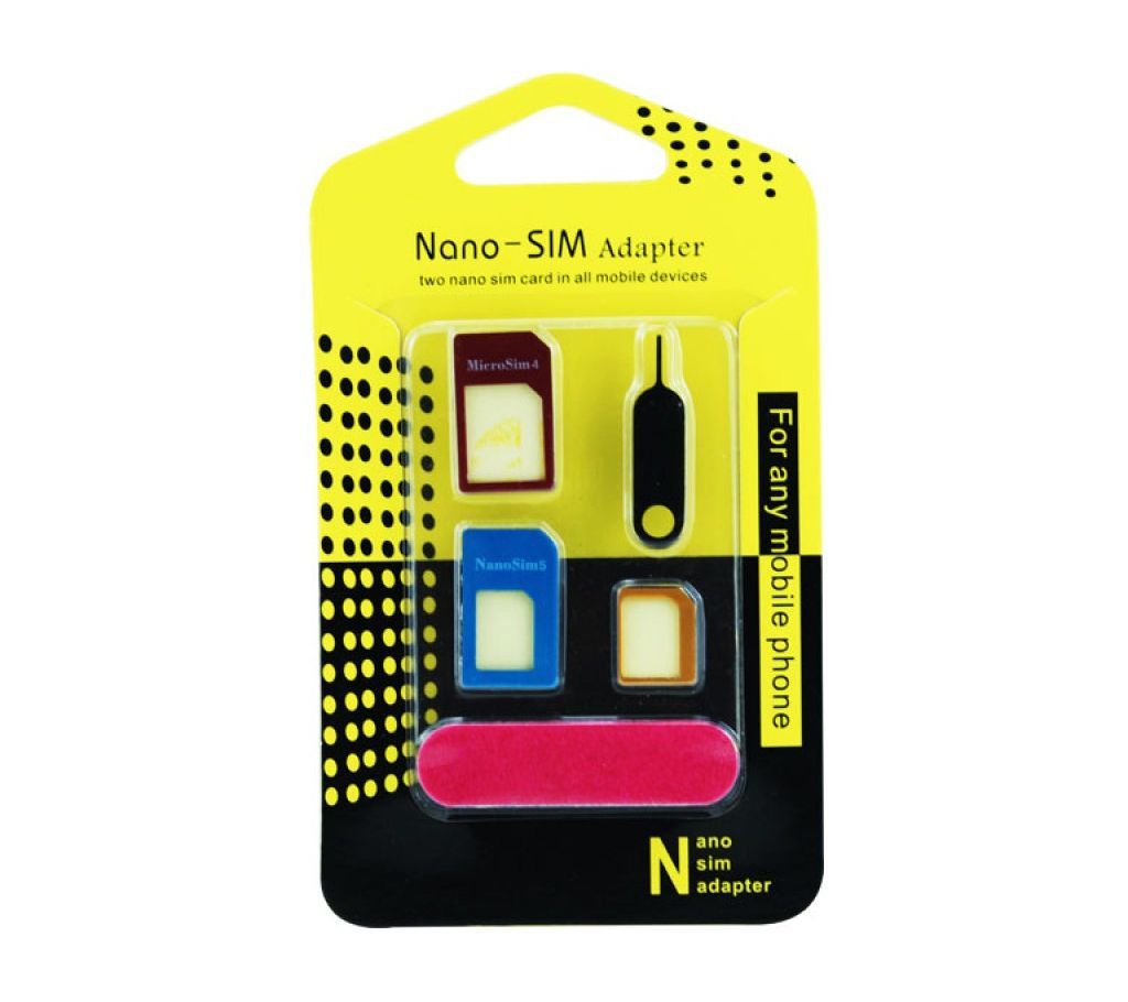 5 in 1 Nano Sim Adapter Converter