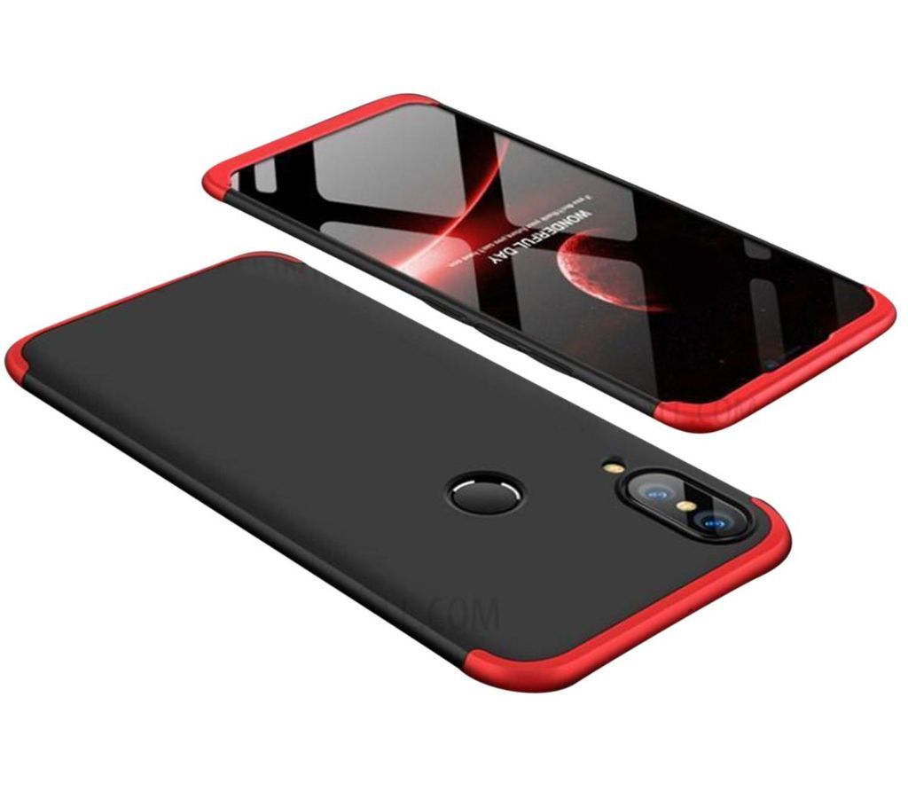 Huawei Y9 (2019) 360 Degree GKK Phone Back Cover - Black and Red