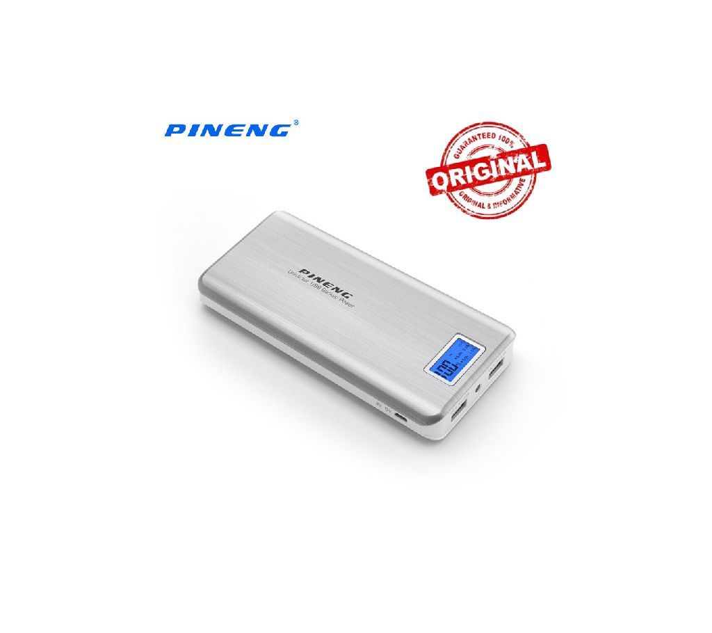 PINENG PN-999 20000mAh Power Bank - Silver - ORGINAL