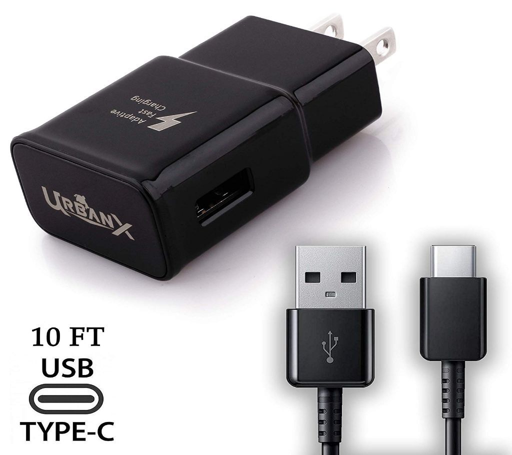 Fast Charger With Type-C Cable For Galaxy S8 and S8 Plus