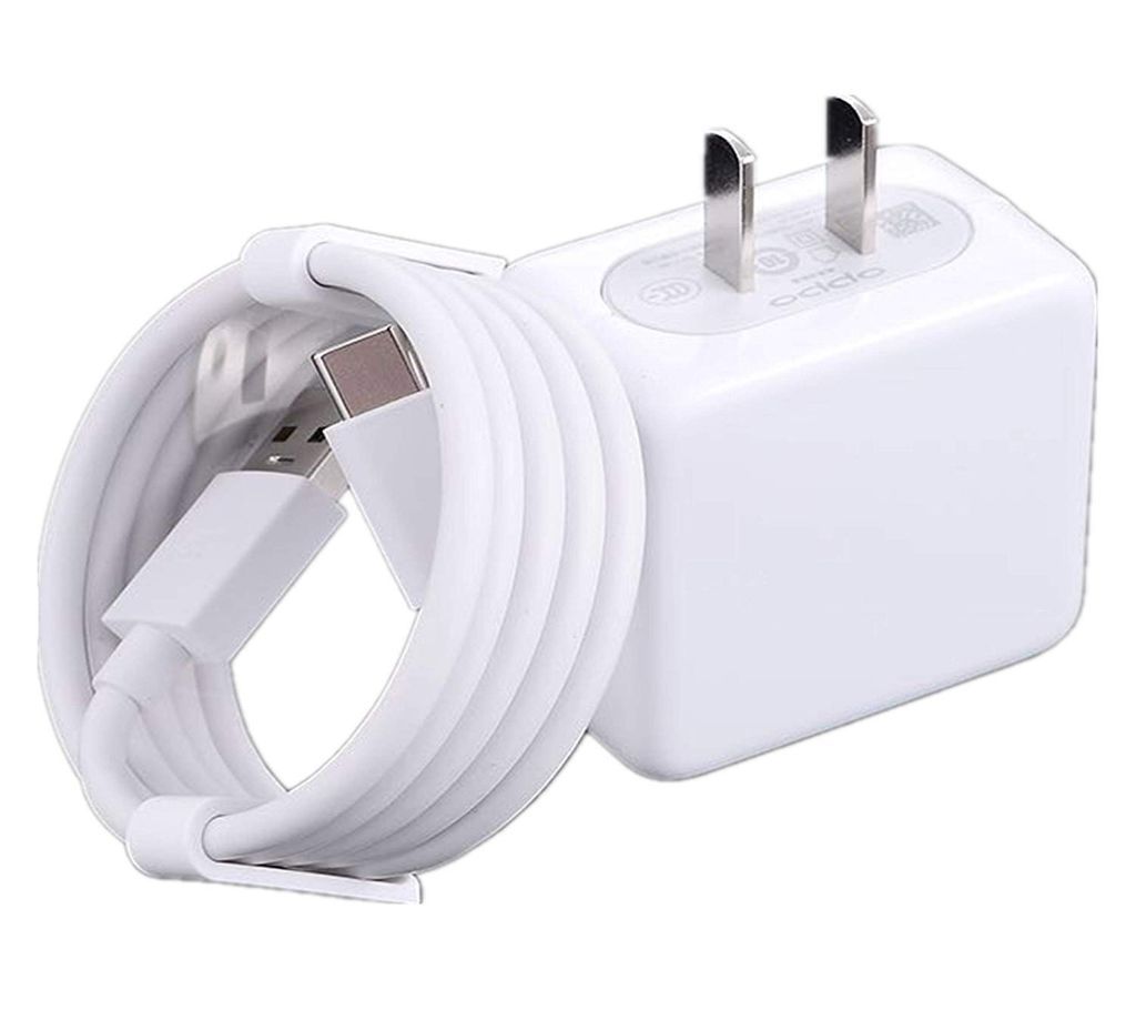 Oppo 5V 4A Flash Charger Mini Quick Charge Travel Charger with USB Type c cable