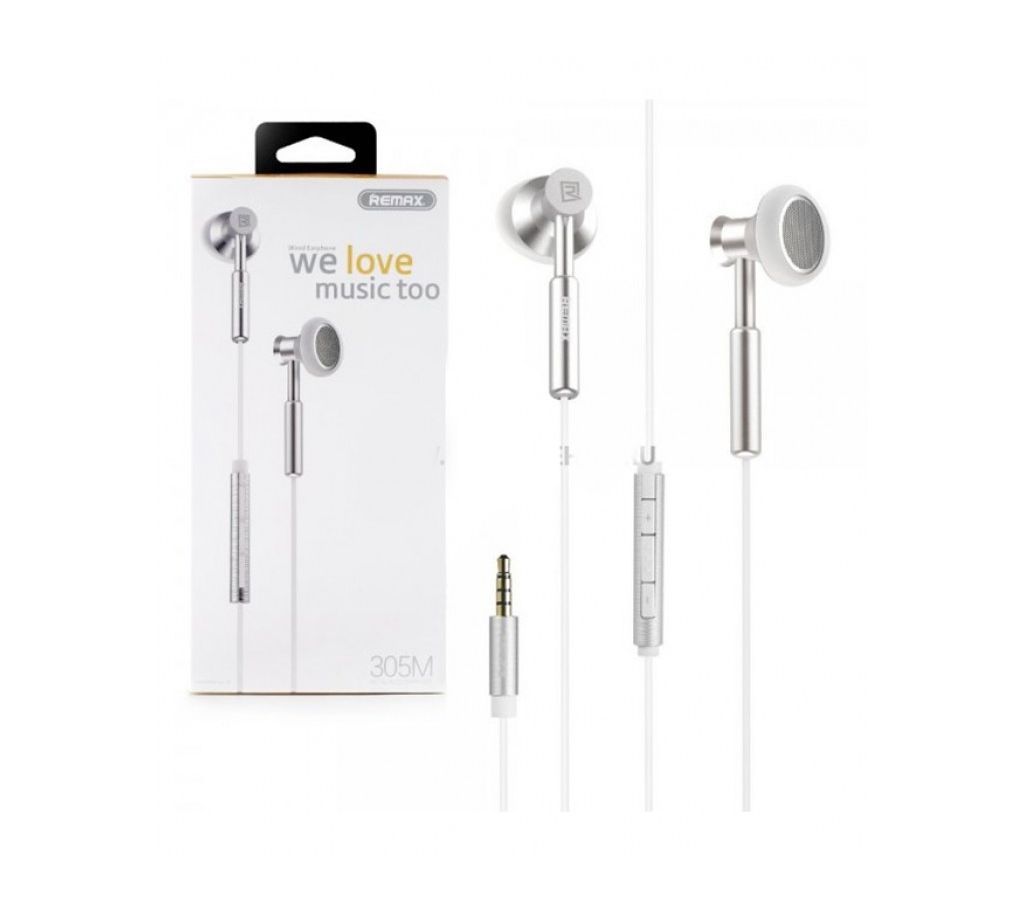 REMAX RM-305 METAL WIRED STEREO EARPHONE