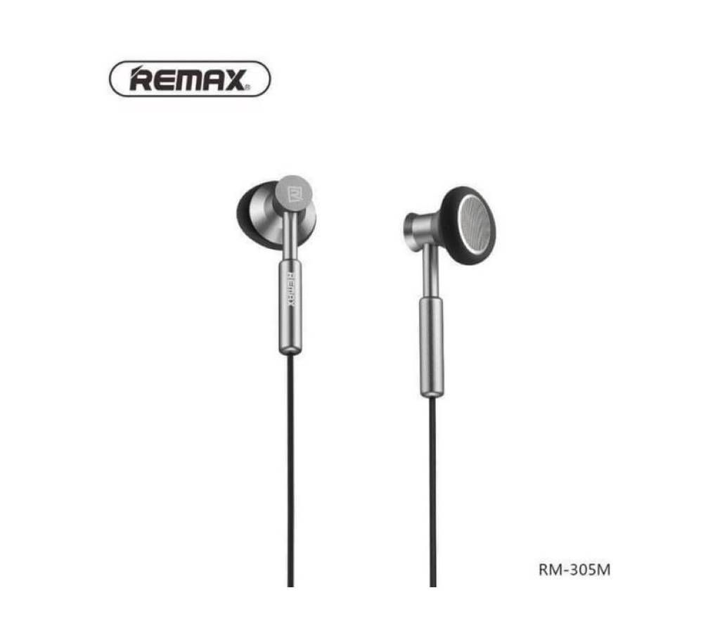 Remax-305m Plat Ear Headphone - Black