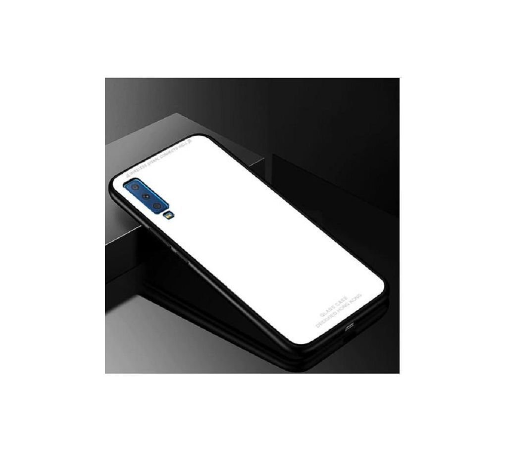 Glass Case For Samsung A7 (2018) -White