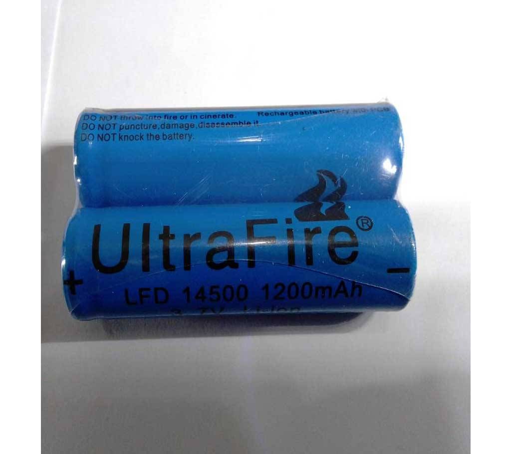 3.7V 1200 mah 14500 Rechargeable Li-ion- 2pcs
