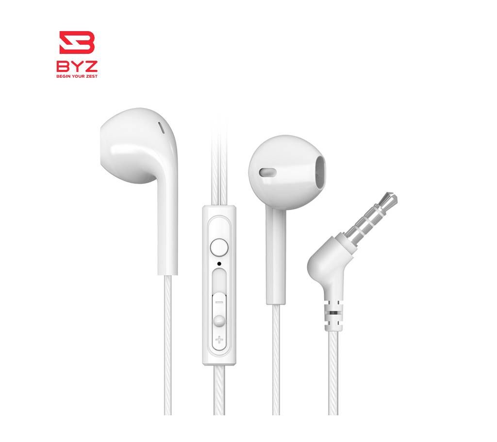 Byz 386 Original Earphone- White