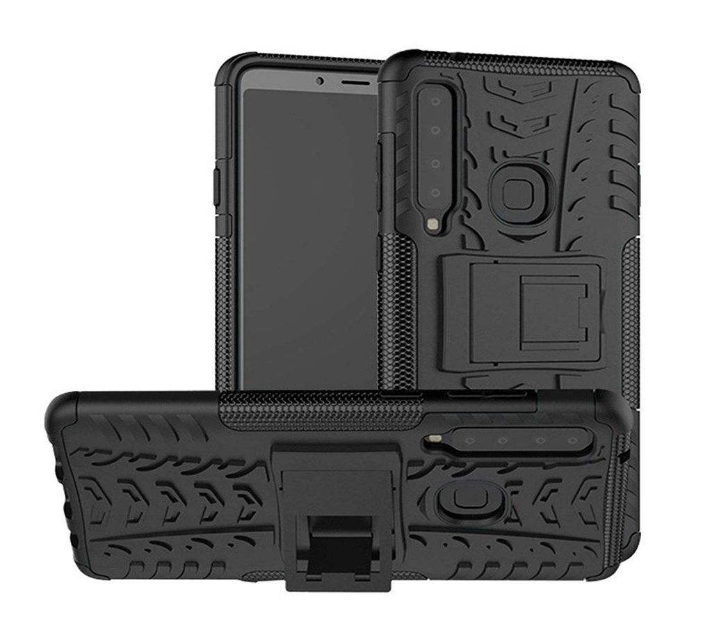Samsung A9 (2018) Armor Shockproof Phone Back Cover - Black