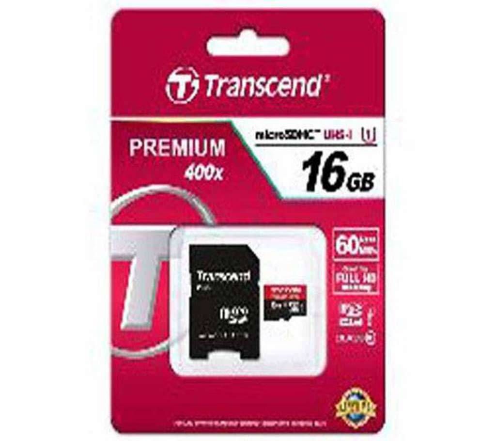 TRANSCEND 16GB 400X CLASS 10 MEMORY CARD