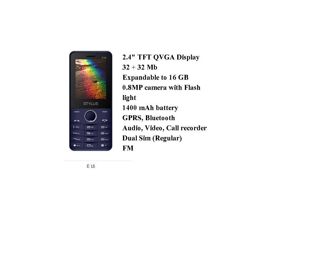 Stylus E-16 Feature Phone