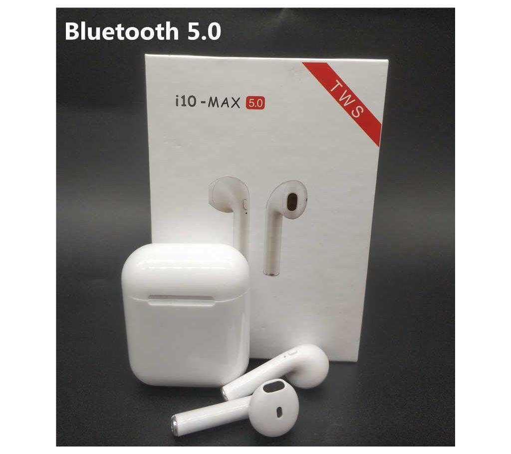 I10-Max TWS Earphone Wireless Bluetooth Mini Headset for Android IOS - White