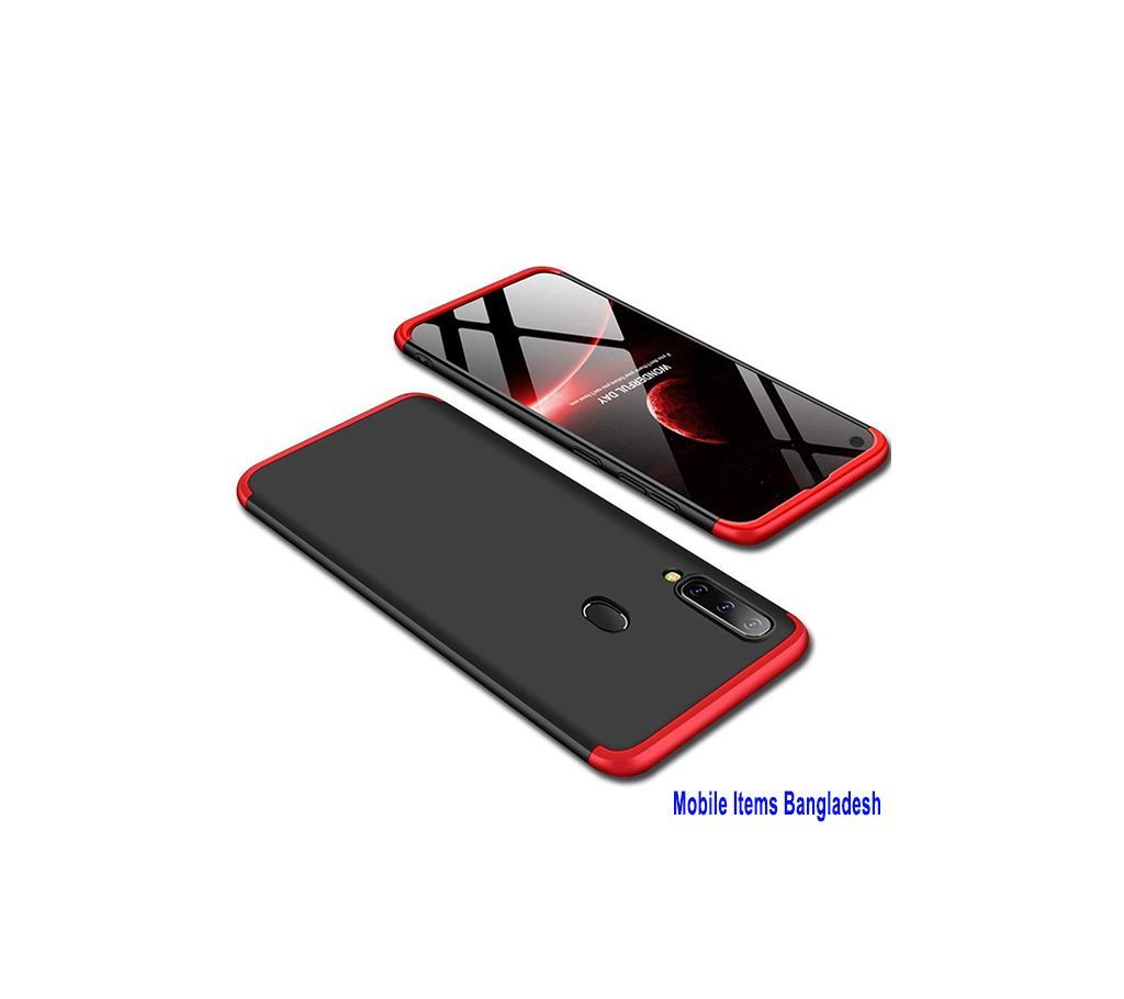 360 Degree Phone Case-Black and Red For Samsung Galaxy A60 