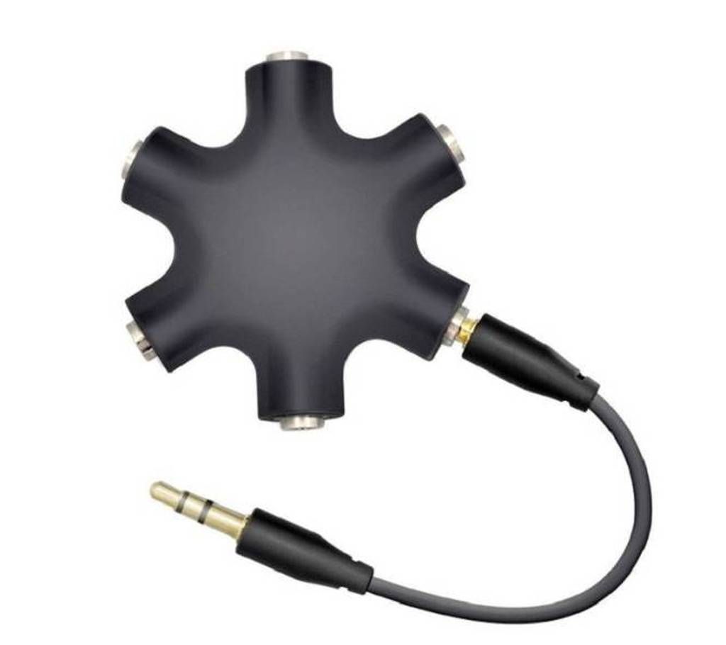 5in 1 Stereo Audio Splitter Adapter Converter