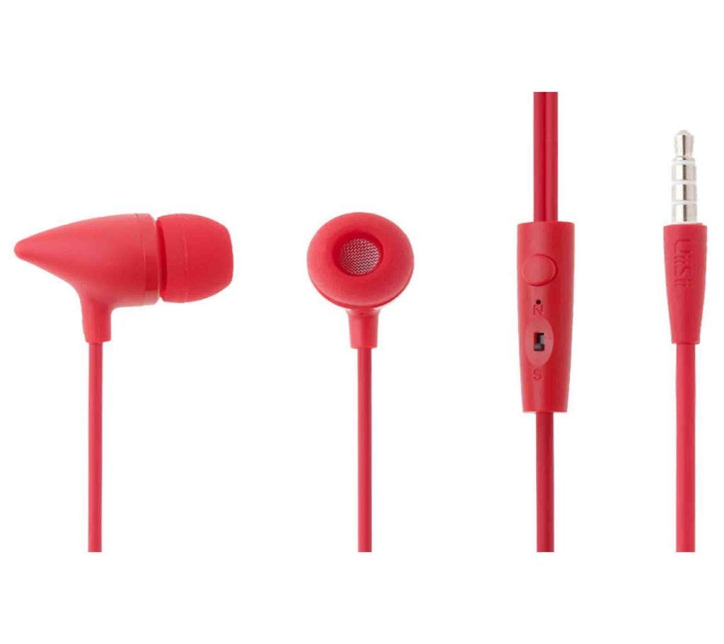 C100 In Ear Wired Earphone - Red
