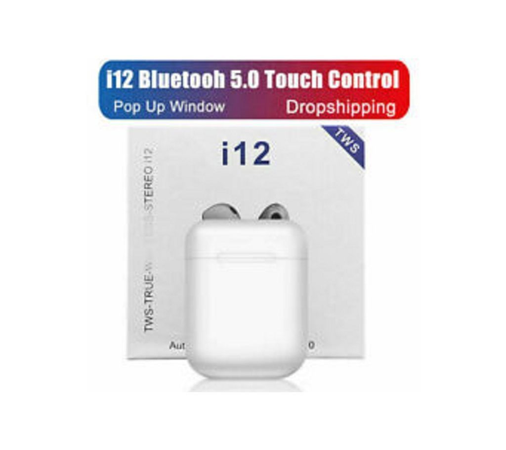 TOHAYIE i12 Bluetooth Headset TWS Bluetooth 5.0 Noise Cancelling Touth Control Earphone With Charging Box