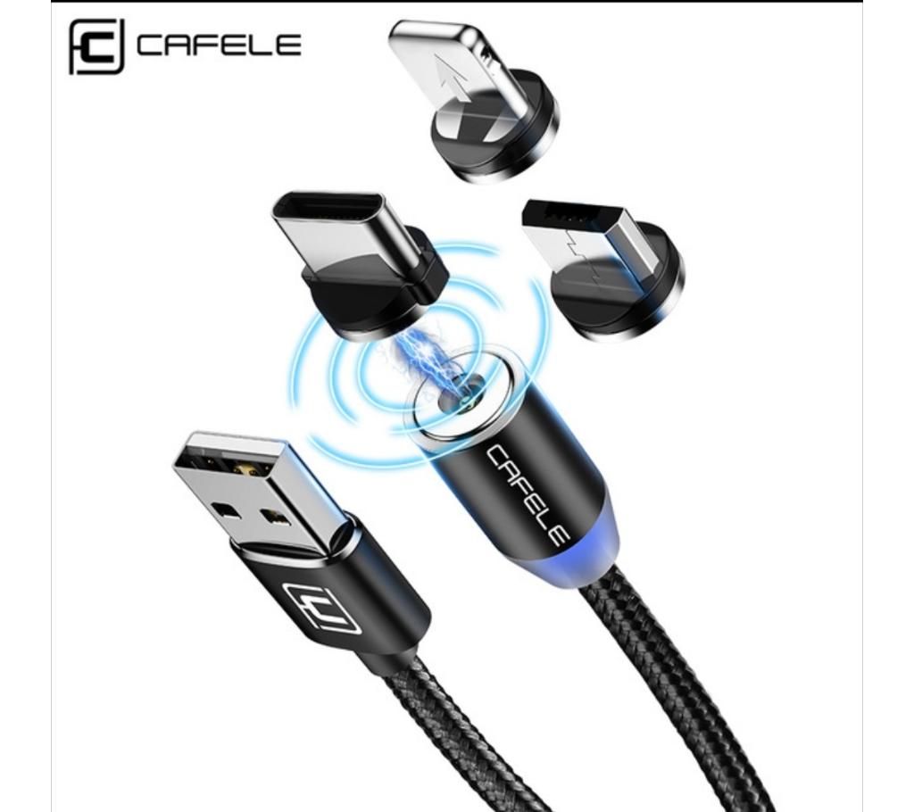 Cafele 1m LED Light Magnetic USB Cable Data Sync Fast Charger for Micro