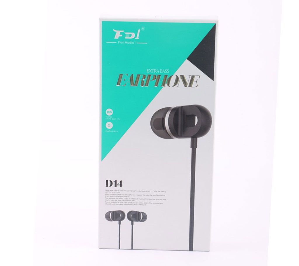  D14 Wired Heavy Bass Earphone 