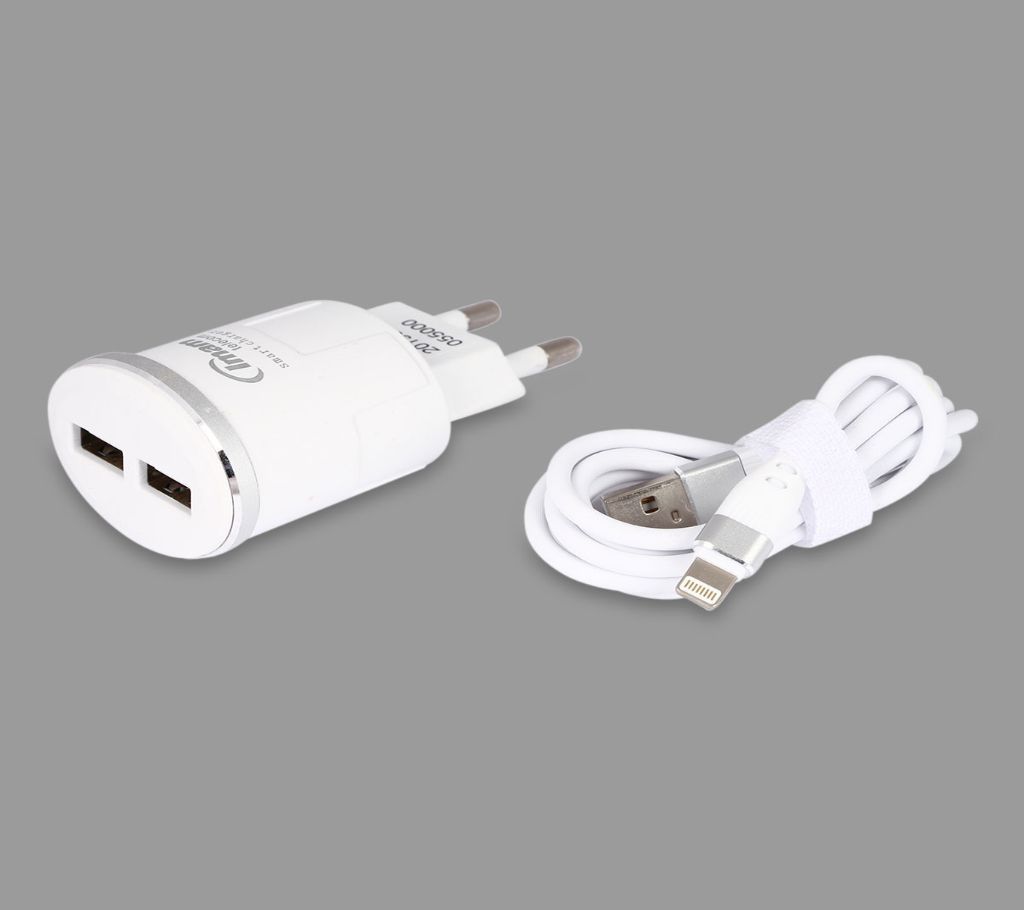 Imam Telecom Mini Dual USB IPhone Charger  Adapter Fast Charger Cable