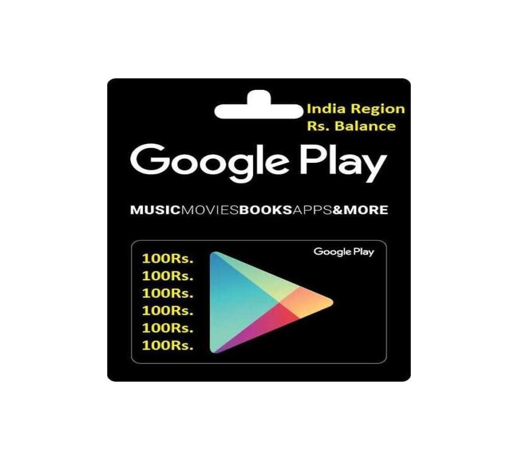 Google Play Gift Card Indian Rupee 100