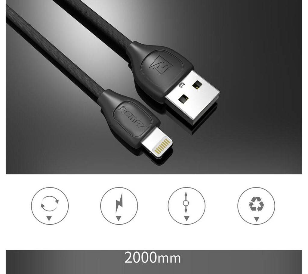 Remax usb data cable RC050i lightning noir