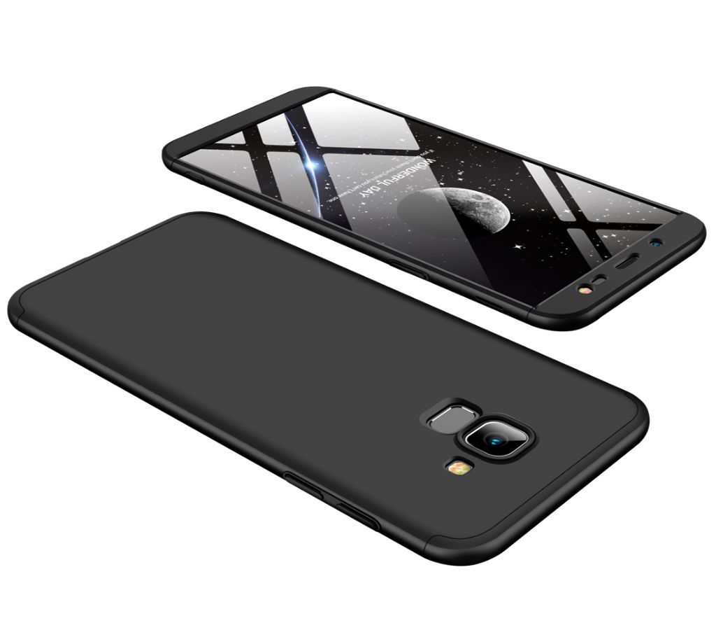 Galaxy J6 GKK 360 Full Protection Hard Matte Case - Black