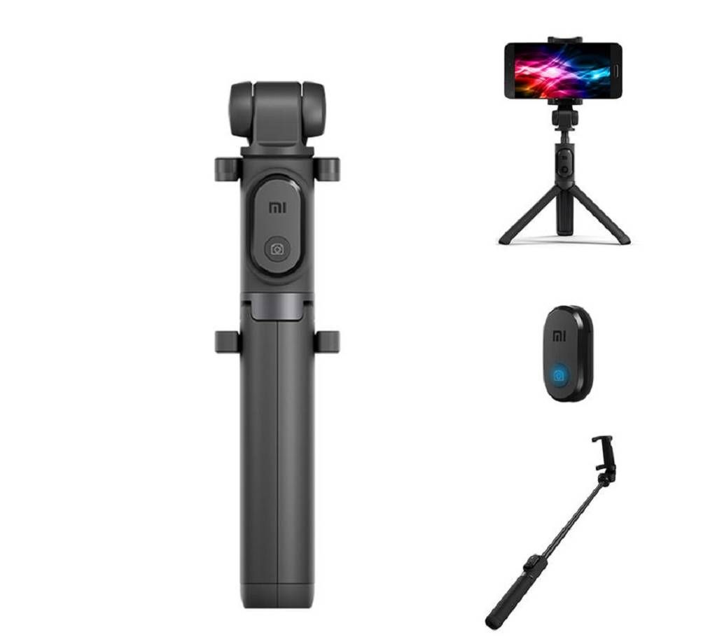 Original Xiaomi 2 in 1 bluetooth Mini Extendable Folding Tripod Selfie Stick For Mobile Phone - Black