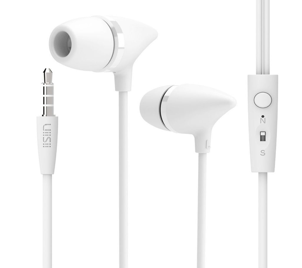 C100 In Ear Wired Earphone - White