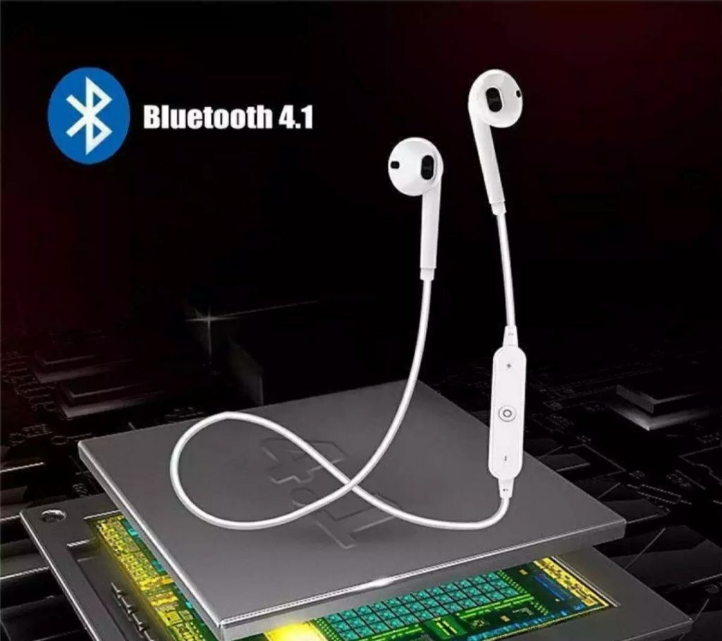 Wireless Bluetooth Sports Stereo Headset-White v4.1