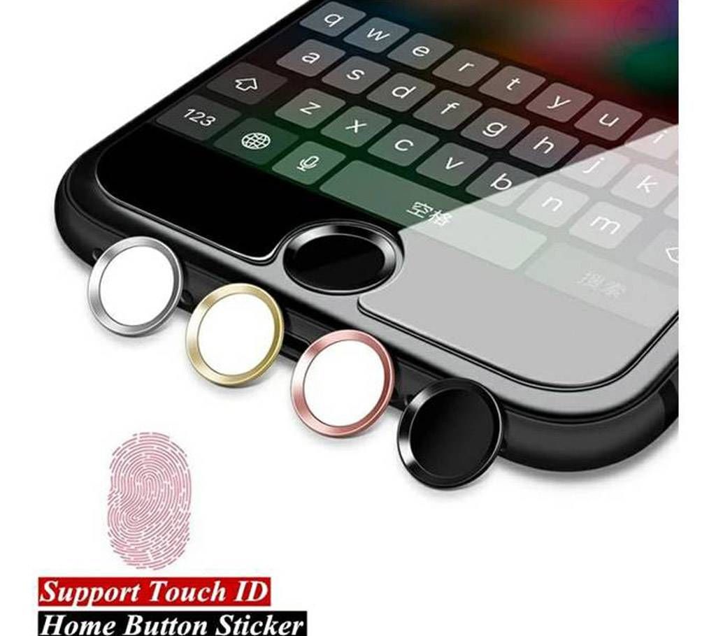 ALUMINUM TOUCH ID HOME BUTTON STICKER FOR IPHONE (Blue)