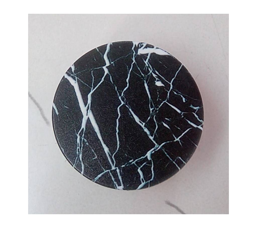 Phone Grip Holder Pop Socket Beautiful Black Marble printed, Collapsible, Expandable, Re-Usable Pop Up Stick