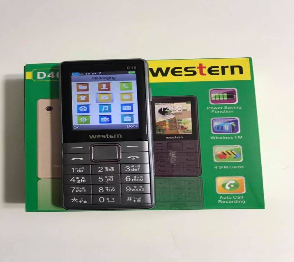 Western D46 4 Sim Phone With Warranty