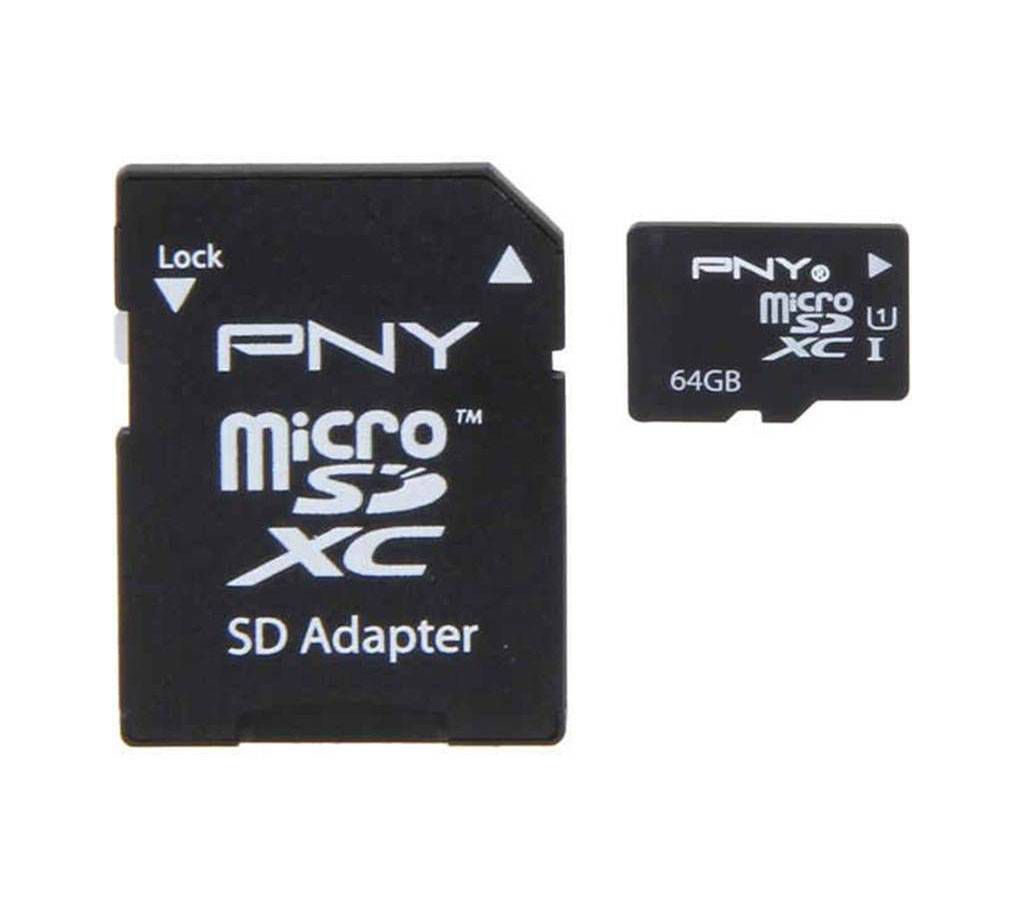 PNY 64GB Micro SD class-10 Memory card