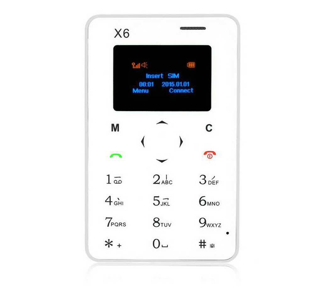 X6 Mini Card Phone 