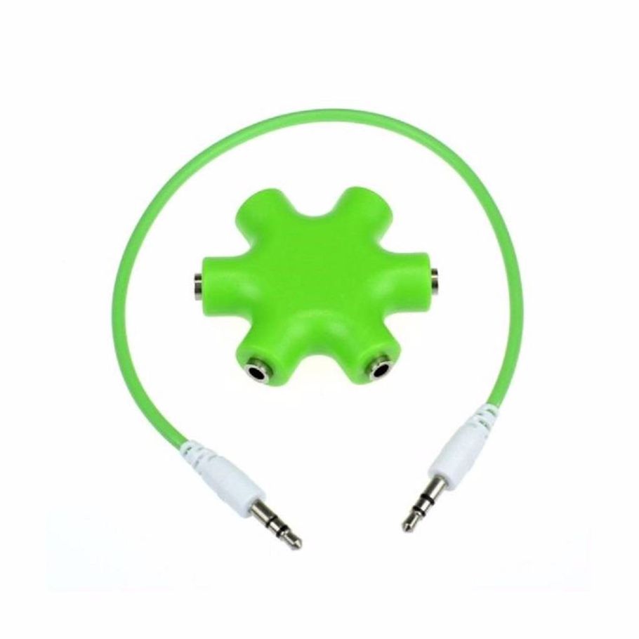5-Way Headphone Splitter (3.5mm) - Green
