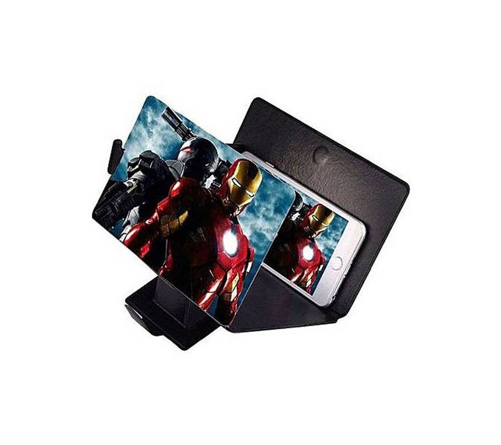 3D Mobile Phone Screen Magnifier - Black